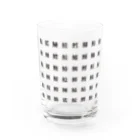 屋根裏部屋の魚へんの漢字(黒文字) Water Glass :front