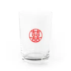 ヒガンバナの囍 Water Glass :front