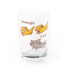 ネコのうーたんになりたいくちばしショップのかわうそキャットグラスかわいい Water Glass :front