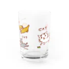 ネコのうーたんになりたいくちばしショップの　かわうそキャットキャットグラス Water Glass :front