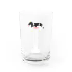 八羽のコップに直で絞ってくれる牛さん Water Glass :front