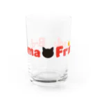 B-damaFriendオリジナルグッズのビー玉フレンド 猫&ロゴ2 Water Glass :front