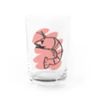 がはくのアトリエの腰折れ赤えび Water Glass :front