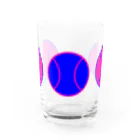 HAREのカラフル野球ボール　青ピンク① Water Glass :front