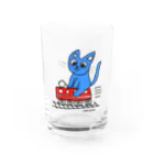 Official GOODS Shopの赤電のりてつニャーンコ Water Glass :front