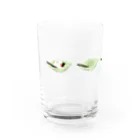 ぺけまるしょっぷの練切シマエナガグッズ Water Glass :front