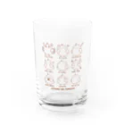 紅い羽の子 -ひよことぴよめろ-のひよこの気持ち(ブラウン) Water Glass :front