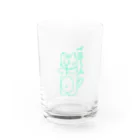 ハピハピたぬきのごはーんちびかず(グリーン) Water Glass :front