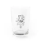 空想画学販売所の猫のフラダンサー　後ろ姿 Water Glass :front