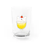 pecori ぺこりのしろくまのクリームソーダ　レモン味 Water Glass :front