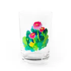 おおばさくらのgoods shopの春の花ドローイング Water Glass :front