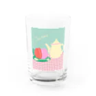 日々花々のチューリップxティーカップ Water Glass :front