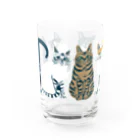 喫茶こぐまやの6匹の猫 Water Glass :front