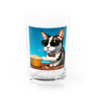 じょんすたいるのPopcorn Cat Water Glass :front