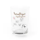 NaturalProjectオリジナルグッズのイッヌの仲間たち Water Glass :front