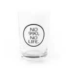 ハチワレデザインのNO 990 NO LIFE(BK) Water Glass :front