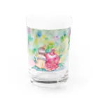 ୨୧┈お結び┈୨୧のザクロと寄り添う赤ちゃん Water Glass :front