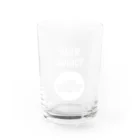 MISTER SATURDAYNIGHT BREWINGのBEER ADDICT ビールロゴ白 Water Glass :front