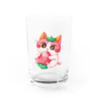 meow popのいちごちゃん Water Glass :front