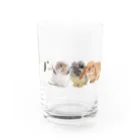 masumi maedaの寄り添う　ウサギ達 Water Glass :front