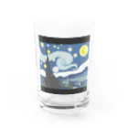 H.K.Goatmanのドット絵星月夜 Water Glass :front