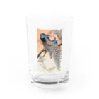 MUGEN ARTの小原古邨　二羽の孔雀　Ohara Koson / Two peacocks on tree branch Water Glass :front