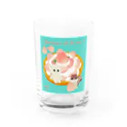 ペルシャ猫のモフの白いちごタルト Water Glass :front