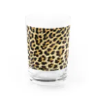 キッチンファラオのヒョウ柄　デザイン Water Glass :front