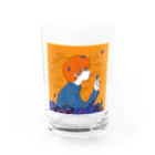 SuzuSuzuSuzuriの『心目当てのオレンジ』オリジナルグラス グラス前面