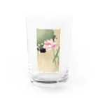 MUGEN ARTの小原古邨　蓮と雀　Ohara Koson / Songbird and Lotus Water Glass :front