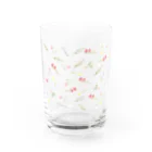 水彩イラストグッズの水彩ボタニカルフラワーデザイン Water Glass :front