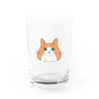 もふもふはちわれずの髭袋デカ美 Water Glass :front