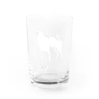 bow and arrow のパグ犬 Water Glass :front