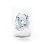 blossomの淡色青紫系女の子 Water Glass :front