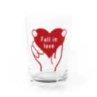 t-shirts-cafeのFall in love Water Glass :front