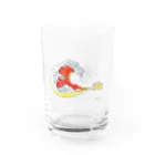 IqophのDrunk北斎 Water Glass :front