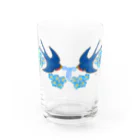 segasworksのForget me not（勿忘草と燕ちゃん） Water Glass :front