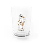 吠える動物の吠えるネコ Water Glass :front