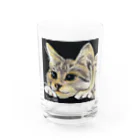 チョークアートグッズ😊のチョークアートの子猫ちゃん😊 Water Glass :front