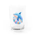 dolphineの可愛いイルカ Water Glass :front