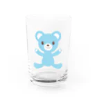 みずいろのくまのお店の水色のくま Water Glass :front