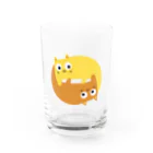 chikichickleの２匹の猫　カラーB Water Glass :front