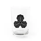 戦国神社 -戦国グッズ専門店-の島左近/三つ柏/ブラック Water Glass :front