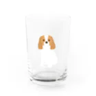 ゆいたっく／犬イラストのキャバリア Water Glass :front