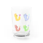 えるのお店の四匹のきつねと蝶々 Water Glass :front