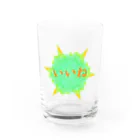 Blue_green_Fksのグリーンとオレンジのいいねグラス Water Glass :front