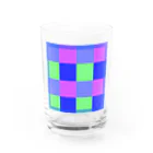 CUTIE　BOXのキリンのりんりん　へんし～ん！！チェック柄 Water Glass :front