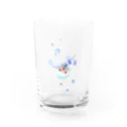 無人駅前専門店の手を振るくらげ Water Glass :front