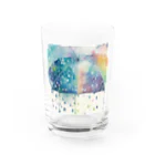 ぽけの水彩風雨の風景 Water Glass :front