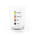 ヒロシオーバーダイブのビールのカラーチャート Water Glass :front